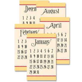 Набір карток для скрапбукінгу Calendar Cards - Yellow / Red від Jenni Bowlin