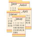 Набор карточек для скрапбукинга Calendar Cards - Yellow/Red от Jenni Bowlin