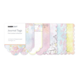 Набір тегів для журналінга Pink Gelato від Kaisercraft, 24 шт
