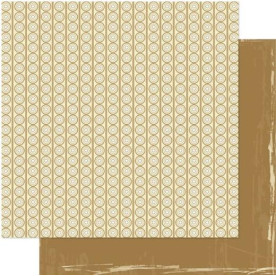 Двусторонняя бумага Rings/Gold 30х30 см от Ruby Rock-it