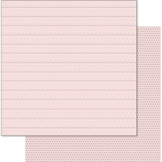 Двусторонняя перламутровая бумага Floral Scallop Stripe/Pink 30х30 см от Ruby Rock-it