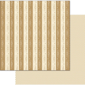 Двусторонняя бумага Flourish Stripe/Gold 30х30 см от Ruby Rock-it