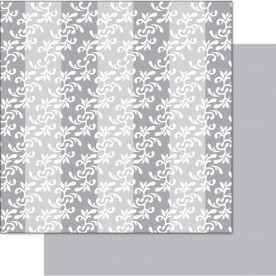 Двостороння перламутрова папір Diagonal Design, Wide Stripe / Silver 30х30 см від Ruby Rock-it