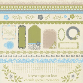 Лист с наклейками Blae and Ivy 30х30 см, Kaisercraft