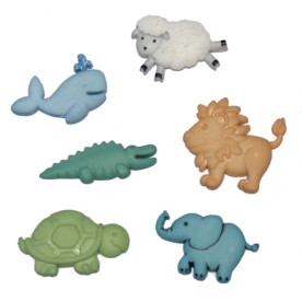 Набір ґудзиків Baby Animals від Dress It Up, 6 шт