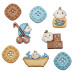 Набор пуговиц Baby Fun Boy от Dress It Up, 8 шт