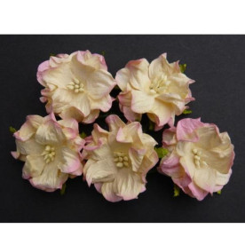 Декоративный цветок гардении 4 см цвета шампанского