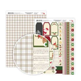 Бумага дизайнерская двусторонний, Christmas 8, 21х29,7 см, 250 г / м2, Rosa Talent