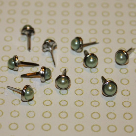 Брадсы для скрапбукинга зеленого цвета, перламутровые, 10 шт, 6 мм