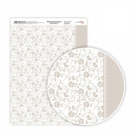 Бумага дизайнерская односторонняя Love story 5, 21х29,7 см, глянцевый, 250 г / м2, ROSA TALENT