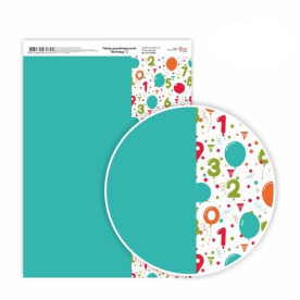 Папір дизайнерський односторонній Birthday 3, 21х29,7 см, 250 г/м2, ROSA TALENT