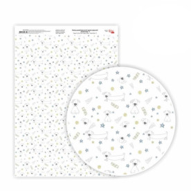 Папір дизайнерський односторонній Sweet Boy 3, 21х29,7 см, глянцевий, 250 г/м2, ROSA TALENT