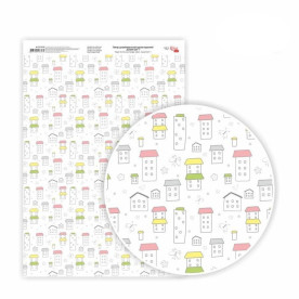 Папір дизайнерський односторонній Sweet Girl 1, 21х29,7 см, глянцевий, 250 г/м2, ROSA TALENT