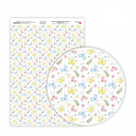 Папір дизайнерський односторонній Sweet Girl 3, 21х29,7 см, глянцевий, 250 г/м2, ROSA TALENT