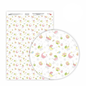 Папір дизайнерський односторонній Sweet Girl 7, 21х29,7 см, глянцевий, 250 г/м2, ROSA TALENT