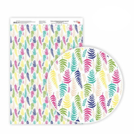 Бумага дизайнерская односторонняя Floral garden 1, 21х29,7 см, глянцевый, 250 г / м2, ROSA TALENT