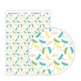 Папір дизайнерський односторонній Floral garden 4, 21х29,7 см, глянцевий, 250 г/м2, ROSA TALENT