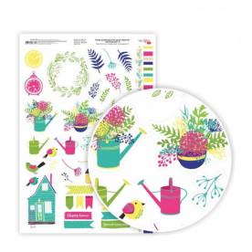 Папір дизайнерський односторонній Floral garden 9, 21х29,7 см, глянцевий, 250 г/м2, ROSA TALENT