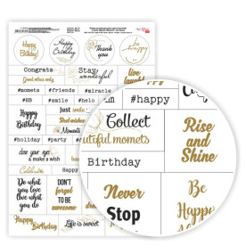 Папір дизайнерський односторонній, Слова, Фрази, Вітання анг. мова, 21х29,7см, 250 г/м2, Rosa Talent