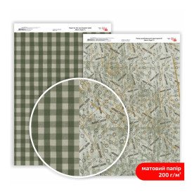 Папір дизайнерський двосторонній матовий Men's Style 5, 21х29,7 см, 200 г/м2, ROSA TALENT