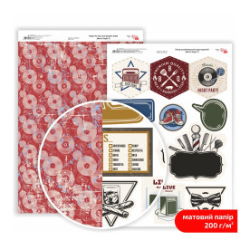 Папір дизайнерський двосторонній матовий Men's Style 8, 21х29,7 см, 200 г/м2, ROSA TALENT