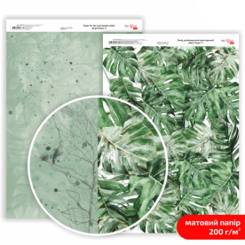 Бумага дизайнерская двусторонняя, матовая, King Protea 2, 21х29,7 см, 200 г/м2, Rosa Talent