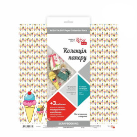 Набір паперу для скрапу Cake delicious 16л, 30хх30 см, Rosa