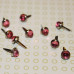 Брадсы для скрапбукинга розового цвета, прозрачные, 10 шт, 6 мм