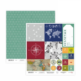 Двосторонній папір «Make your journey» 2, 30 * 30 см від Rosa Talent