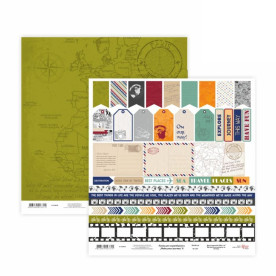 Двусторонняя бумага «Make your journey» 6, 30*30 см от Rosa Talent