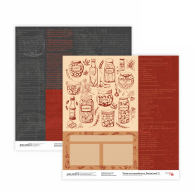 Двосторонній папір «Recipe book» 5, 30 * 30 см від Rosa Talent