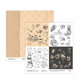 Двусторонняя бумага «Recipe book» 6, 30*30 см от Rosa Talent
