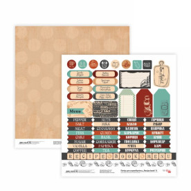 Двосторонній папір «Recipe book» 9, 30 * 30 см від Rosa Talent