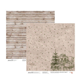 Бумага для скрапбукинга New Year's magic 1, двусторонняя, 30,48х30,48 см, 200г/м2, Rosa Talent