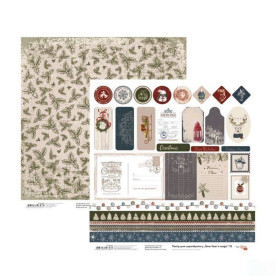 Папір для скрапбукінгу New Year's magic 10, двосторонній, 30,48х30,48 см, 200г/м2, Rosa Talent