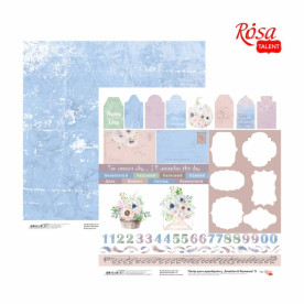 Бумага для скрапбукинга Emotion & Romance 9 двусторонняя 30,48х30,48см 200г/м2 ROSA TALENT