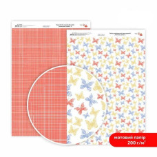 Бумага дизайнерская двусторонняя матовая, Нежность цветов 8, 21х29,7 см, 200 г/м2, Rosa Talent