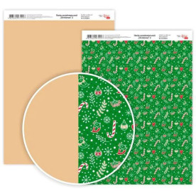 Папір дизайнерський двосторонній матовий Christmas 2, 21х29,7 см, 200 г/м2, Rosa Talent