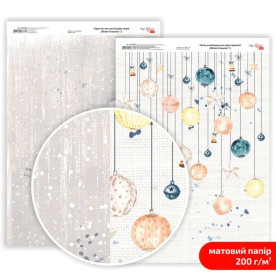 Папір дизайнерський двосторонній матовий Winter Dreamer 5, 21х29,7 см, 200 г/м2, Rosa Talent