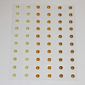 Набір напівперлин в золотистих тонах, 5 мм, 60 шт