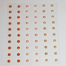 Набір напівперлин в абрикосових тонах, 5 мм, 60 шт