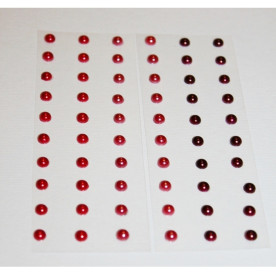 Полужемчужины, набор в красных тонах, 5 мм, 60 шт