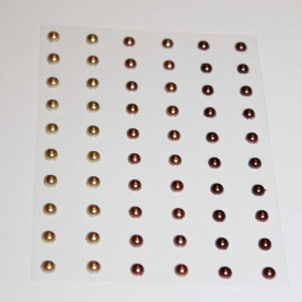 Набор полужемчужин в коричневых тонах, 5 мм, 60 шт