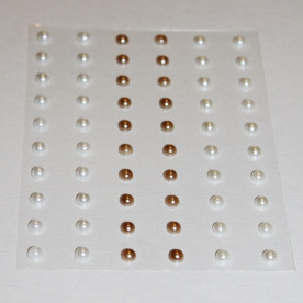 Набор полужемчужин в бежевых тонах, 5 мм, 60 шт