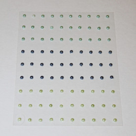 Набір напівперлин в блакитних тонах, 3 мм, 90 шт