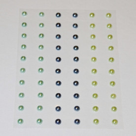 Набір напівперлин в блакитних тонах, 5 мм, 60 шт