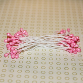 Набор тычинок перламутрового розового цвета, 3 мм, 60 тычинок