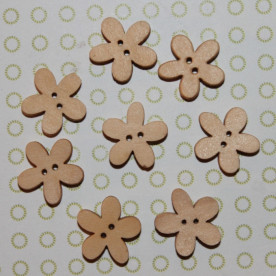 Дерев'яна гудзик "Квіточка", 1 шт, 15 мм