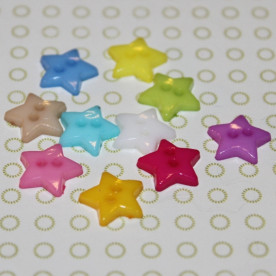Набір пластикових гудзиків "Зірочки", 10 шт, 12 мм