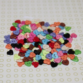 Набор пластиковых пуговок "Сердечки", 20 шт, 6 мм